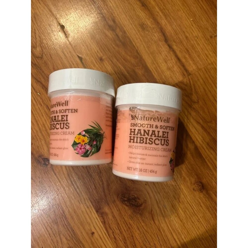 2 NatureWell Hanalei Hibiscus Moisturizing Cream 16oz Each Smooth & Soften
